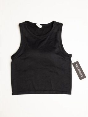 Velocity Black Ribbed Candy Tank